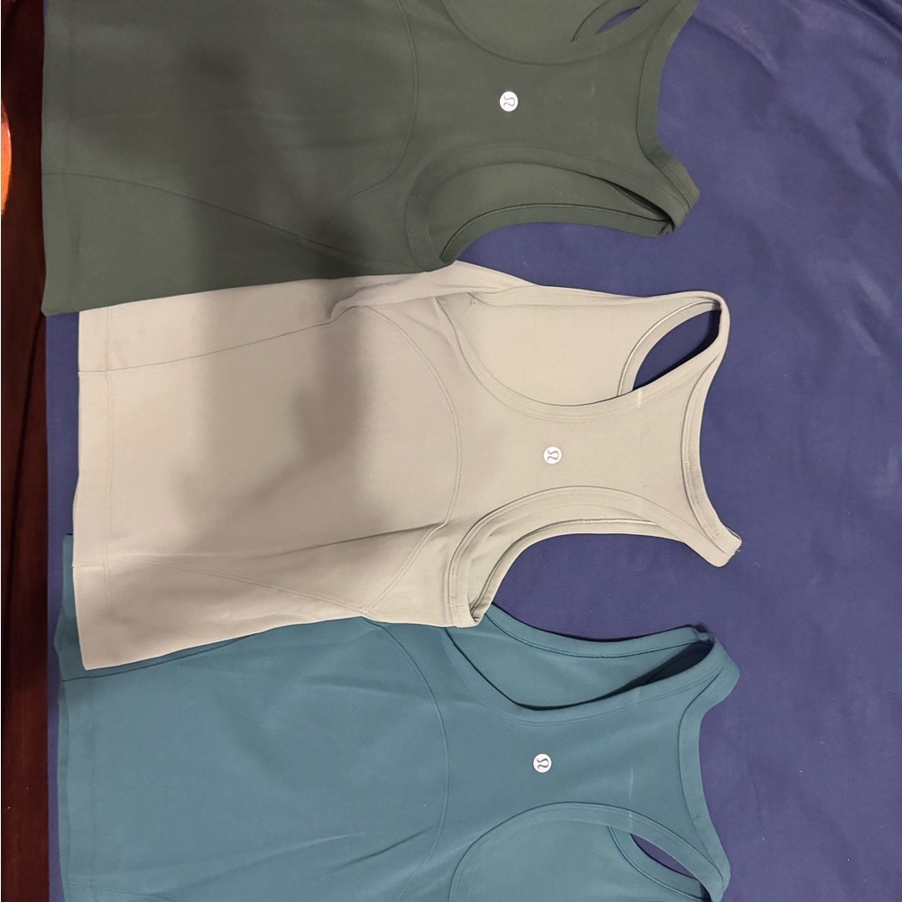 Three Lululemon Racerback Tank Toos - Picture 6 of 7